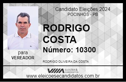 Candidato RODRIGO COSTA 2024 - POCINHOS - Eleições