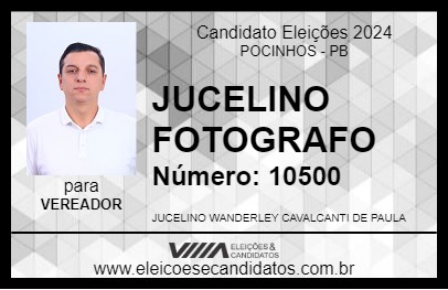 Candidato JUCELINO FOTOGRAFO 2024 - POCINHOS - Eleições