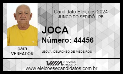 Candidato JOCA 2024 - JUNCO DO SERIDÓ - Eleições