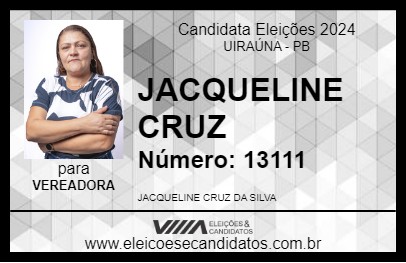 Candidato JACQUELINE CRUZ 2024 - UIRAÚNA - Eleições