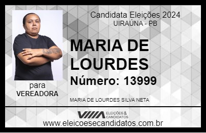 Candidato MARIA DE LOURDES 2024 - UIRAÚNA - Eleições