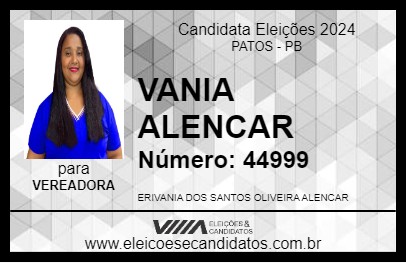 Candidato VANIA ALENCAR 2024 - PATOS - Eleições