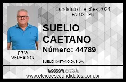 Candidato SUELIO CAETANO 2024 - PATOS - Eleições