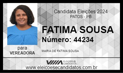 Candidato FATIMA SOUSA 2024 - PATOS - Eleições