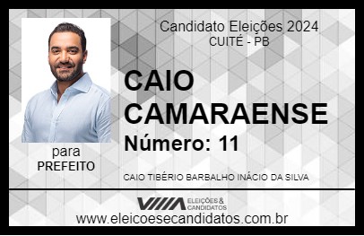 Candidato CAIO CAMARAENSE 2024 - CUITÉ - Eleições