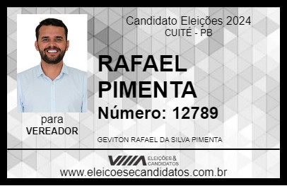 Candidato RAFAEL PIMENTA 2024 - CUITÉ - Eleições