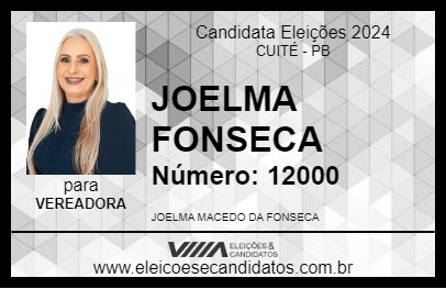 Candidato JOELMA FONSECA 2024 - CUITÉ - Eleições