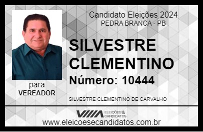 Candidato SILVESTRE CLEMENTINO 2024 - PEDRA BRANCA - Eleições