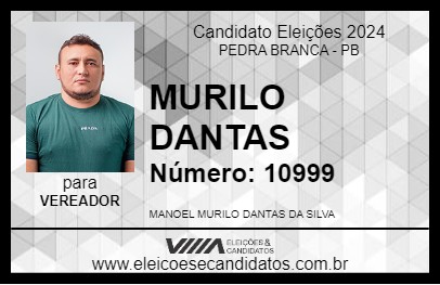 Candidato MURILO DANTAS 2024 - PEDRA BRANCA - Eleições