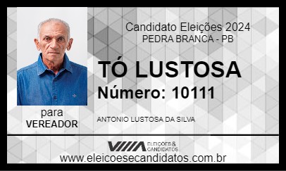 Candidato TÓ LUSTOSA 2024 - PEDRA BRANCA - Eleições