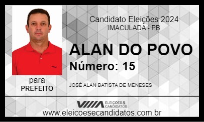 Candidato ALAN DO POVO 2024 - IMACULADA - Eleições