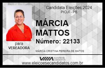 Candidato MÁRCIA MATTOS 2024 - PICUÍ - Eleições