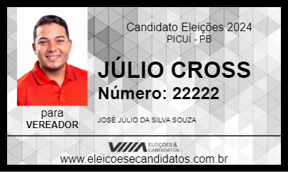 Candidato JÚLIO CROSS 2024 - PICUÍ - Eleições