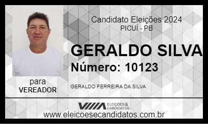 Candidato GERALDO SILVA 2024 - PICUÍ - Eleições