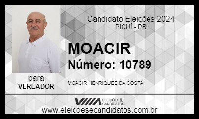 Candidato MOACIR 2024 - PICUÍ - Eleições