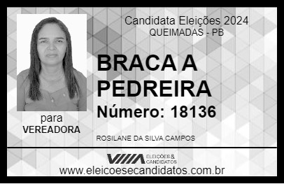 Candidato BRANCA A PEDREIRA 2024 - QUEIMADAS - Eleições