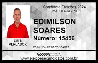 Candidato EDIMILSON SOARES 2024 - IMACULADA - Eleições