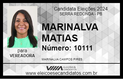 Candidato MARINALVA MATIAS 2024 - SERRA REDONDA - Eleições