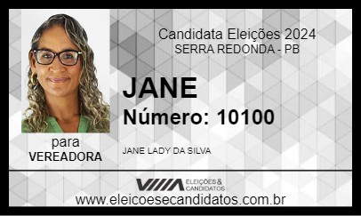 Candidato JANE 2024 - SERRA REDONDA - Eleições