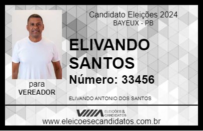 Candidato ELIVANDO SANTOS 2024 - BAYEUX - Eleições