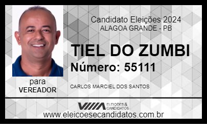 Candidato TIEL DO ZUMBI 2024 - ALAGOA GRANDE - Eleições