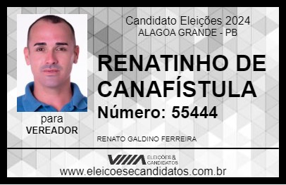 Candidato RENATINHO DE CANAFÍSTULA 2024 - ALAGOA GRANDE - Eleições