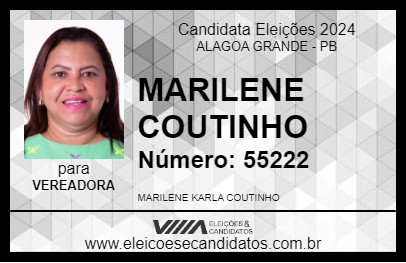 Candidato MARILENE COUTINHO 2024 - ALAGOA GRANDE - Eleições