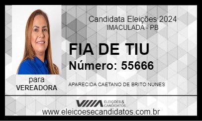 Candidato FIA DE TIU 2024 - IMACULADA - Eleições