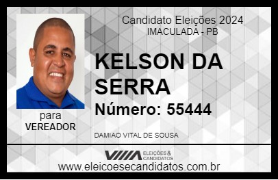 Candidato KELSON DA SERRA 2024 - IMACULADA - Eleições