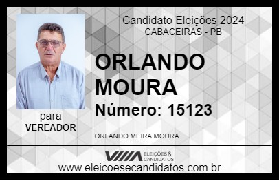 Candidato ORLANDO MOURA 2024 - CABACEIRAS - Eleições