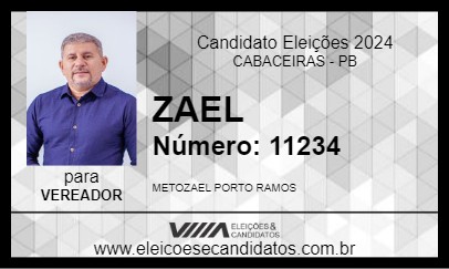 Candidato ZAEL 2024 - CABACEIRAS - Eleições