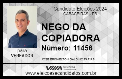 Candidato NEGO DA COPIADORA 2024 - CABACEIRAS - Eleições