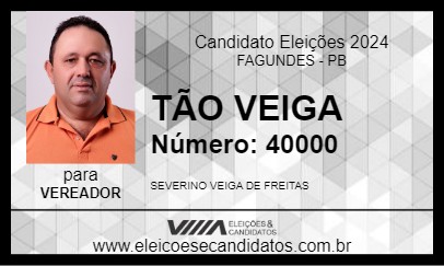 Candidato TÃO VEIGA 2024 - FAGUNDES - Eleições