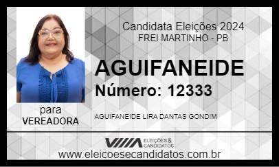 Candidato AGUIFANEIDE 2024 - FREI MARTINHO - Eleições