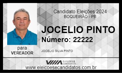 Candidato JOCELIO PINTO 2024 - BOQUEIRÃO - Eleições