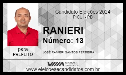 Candidato RANIERI 2024 - PICUÍ - Eleições