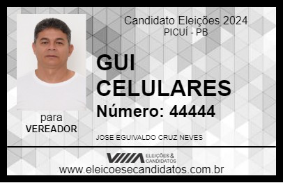 Candidato GUI CELULARES 2024 - PICUÍ - Eleições