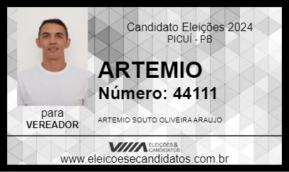 Candidato ARTEMIO 2024 - PICUÍ - Eleições