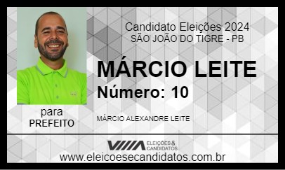 Candidato MÁRCIO LEITE 2024 - SÃO JOÃO DO TIGRE - Eleições