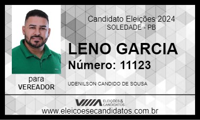 Candidato LENO GARCIA 2024 - SOLEDADE - Eleições