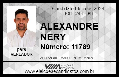 Candidato ALEXANDRE NERY 2024 - SOLEDADE - Eleições