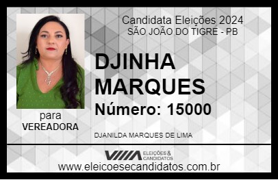 Candidato DJINHA MARQUES 2024 - SÃO JOÃO DO TIGRE - Eleições