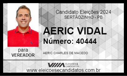 Candidato AERIC VIDAL 2024 - SERTÃOZINHO - Eleições