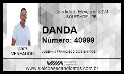 Candidato DANDA 2024 - SOLEDADE - Eleições