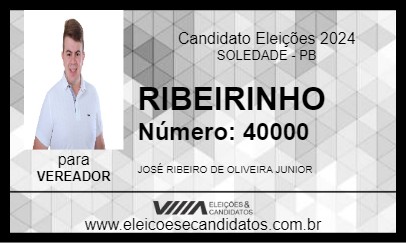 Candidato RIBEIRINHO 2024 - SOLEDADE - Eleições