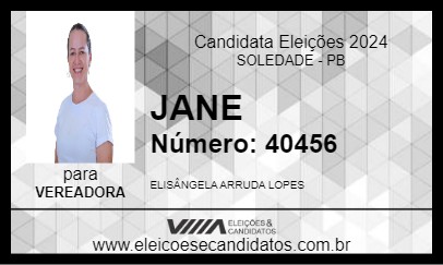 Candidato JANE 2024 - SOLEDADE - Eleições