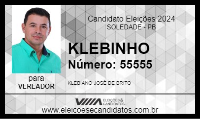 Candidato KLEBINHO 2024 - SOLEDADE - Eleições