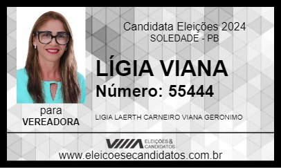 Candidato LÍGIA VIANA 2024 - SOLEDADE - Eleições