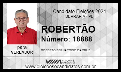 Candidato ROBERTÃO 2024 - SERRARIA - Eleições