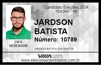 Candidato JARDSON BATISTA 2024 - TENÓRIO - Eleições